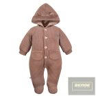 EEVI Cool Beary kisfiú kötött,kapucnis overál-barna