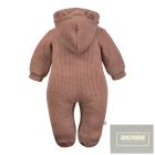 EEVI Cool Beary kisfiú kötött,kapucnis overál-barna