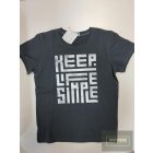 Chipi&Chips fiú rövid ujjú póló-sötétszürke-fehér mintás-2026 tavasz