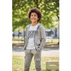 Chipi&Chips fiú rövid ujjú póló-sötétszürke-fehér mintás-2026 tavasz