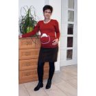 Mommy Style kukucskálós kismama felső,hosszú ujjú/pink 