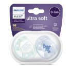 Philips AVENT SCF222/01 Ultrasoft Text játszócumi 0-6hó fiús 2db