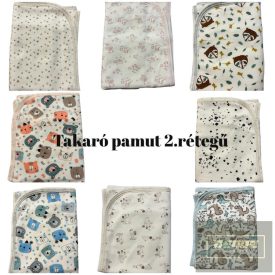   Wikids pamut pamut 2 rétegű 70×90-türkiz dínó-kétféle méretben