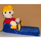 Smyk figurás,kihajtható plüss fotel kék Bagoly