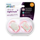 Philips AVENT SCF376/22 ultra air éjszakai játszócumi - lányos 6-18hó 2db