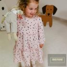 EEVI kislány pamut ruha  Dogs&Spots -rózsaszín