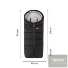 PETITE&MARS Téli szett Jibot 3in1 bundazsák + kézmelegítő kesztyű babakocsira Jasie Charcoal Grey