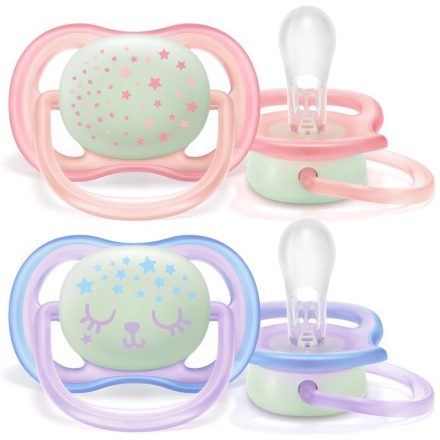 Philips AVENT SCF376/12 ultra air éjszakai játszócumi - lányos 0-6hó 2db