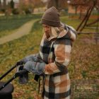 PETITE&MARS Téli szett Jibot 3in1 bundazsák + kézmelegítő kesztyű babakocsira Jasie Ocean Blue