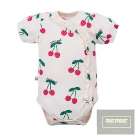 EEVI rövid ujjú átlapolós BODY CHERRY ECRU