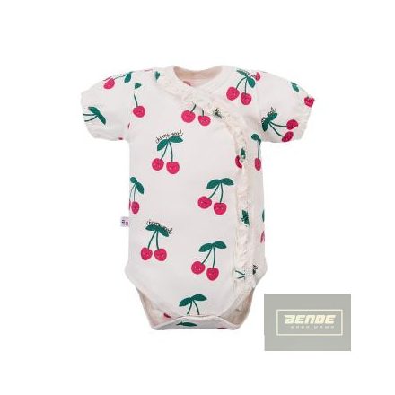 EEVI rövid ujjú átlapolós BODY CHERRY ECRU