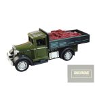 Visszahúzható fém autó, zenél, világít