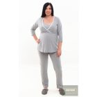 Szürke kismama és szoptatós pizsama