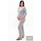 Szürke kismama és szoptatós pizsama