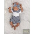 Zyzio&Zuzia 3 részes nyári szett,,rövid ujjú felső+bugyi+fejpánt-galléros