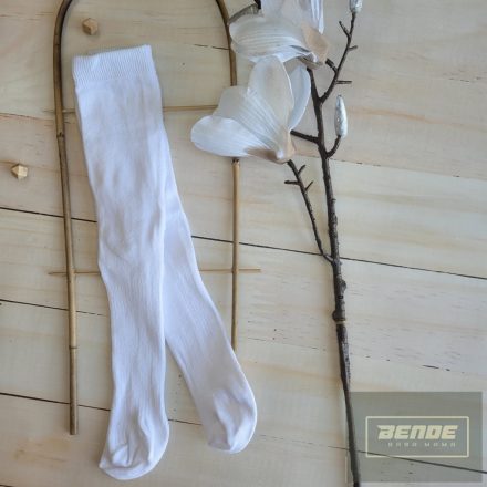 Zyzio&Zuzia Pamut ,bordás harisnyanadrág  babáknak-fehér