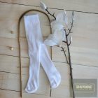 Zyzio&Zuzia Pamut ,bordás harisnyanadrág  babáknak-fehér