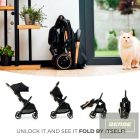 Kinderkraft sportbabakocsi Apino automata Dune bézs