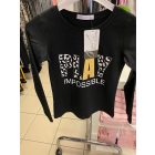 Chipi & Chips nagylány  hosszu ujjú felső/fekete