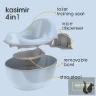 Keeper 4 az 1-ben Baby Potty Deluxe fehér -kék