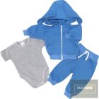 Zyzio&Zuzia 3 részes együttes fülekkel-kék