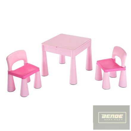 Gyerek szett NEW BABY - asztal két székkel rózsaszín