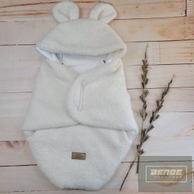   Zyzio & Zuzia uniszex pamuttal bélelt ,szőrmés  baba bundazsák autós hordozóba törtfehér 0-6 hó hónap