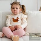 EEVI Fluffy Tails kislány hosszú ujjú body ekrü