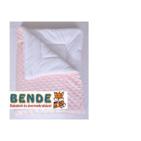   Minky ,téli ,vastag baba paplan 75 X 100 cm /rózsaszín-fehér