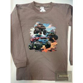 Mrofi fiú hosszú ujjú felső monster truck