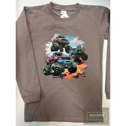Mrofi fiú hosszú ujjú felső monster truck