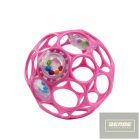 OBALL játék RATTLE 10cm dark pink 0hó+