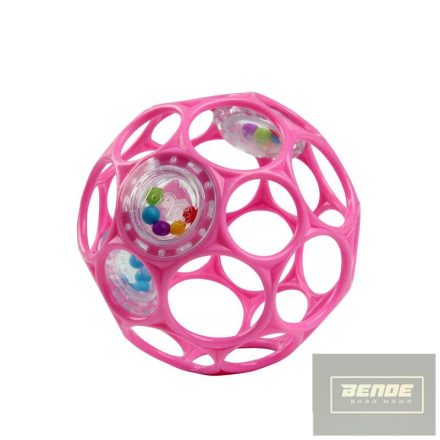 OBALL játék RATTLE 10cm dark pink 0hó+