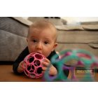 OBALL játék RATTLE 10cm dark pink 0hó+