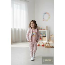   Chipi&Chips  kislány steppelt kardigán , pamut ujjal -púder 2026 tavasz