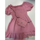 Rózsaszín  ruha , vállra akasztható kistáskával 