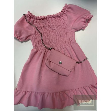 Rózsaszín  ruha , vállra akasztható kistáskával 