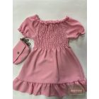 Rózsaszín  ruha , vállra akasztható kistáskával 