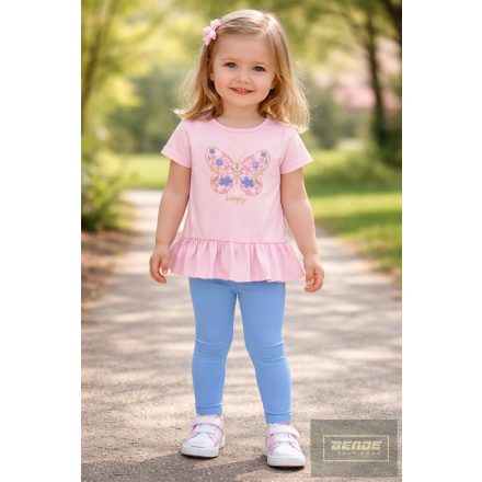 Chipi&Chips kislány fodros aljú rövid ujjú felső , rózsaszín 2026 tavasz