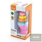 Montesszori,játék,fagyi ,rózsaszín pohárban-Viga Toys