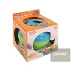 Formaválogató gömb bébijáték - 15 cm-zöld/kék