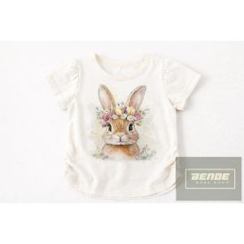   Chipi&Chips kislány rövid ujjú felső ekrü , nyuszi 2026 tavasz