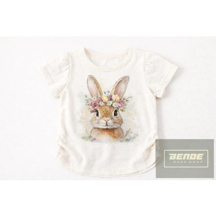 Chipi&Chips kislány rövid ujjú felső ekrü , nyuszi 2026 tavasz