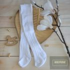 Zyzio&Zuzia Pamut harisnyanadrág jacquard mintával babáknak-fehér