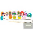 Mesék fa gyöngyfűző készlet