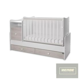  Lorelli Trend PLUS kombi ágy 70x165 cm - White & Light Oak ÚJ