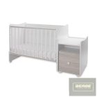 Lorelli Trend PLUS kombi ágy 70x165 cm - White & Light Oak ÚJ