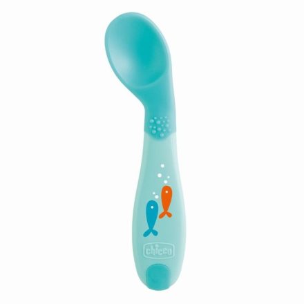 Chicco First Spoon jobbkezes önálló etetőkanál 8hó+ 9h +/kék