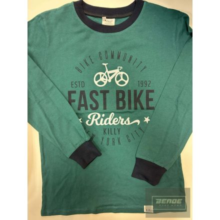 Killy fiú hosszú ujjú felső -Bike zöld