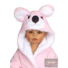 Zyzio&Zuzia cuki -figurás köntös -fehér-szürke rózsaszín Koala